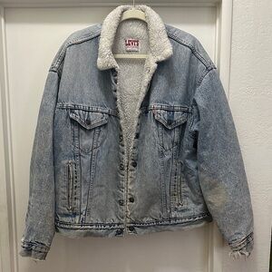 Levi's Vintage Denim Trucker Jacket with Sherpa lining